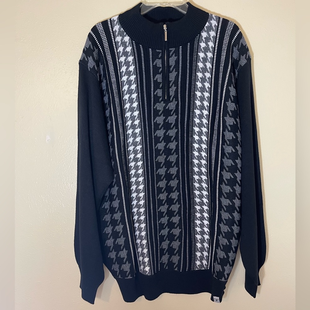 VINTAGE STACY ADAMS XL SWEATER,HALF ZIP UP